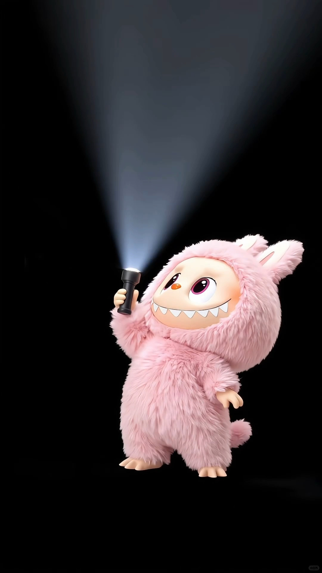 Pink Labubu with Flashlight